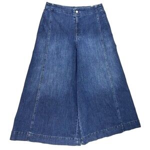 Maeve Jeans Womens 32x26 Palazzo Ultra Wide Leg Crop Culotte High Rise Boho Chic